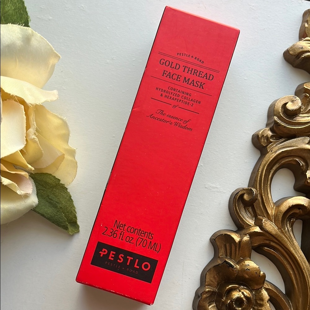 NEW Pestlo Gold Thread Face Mask